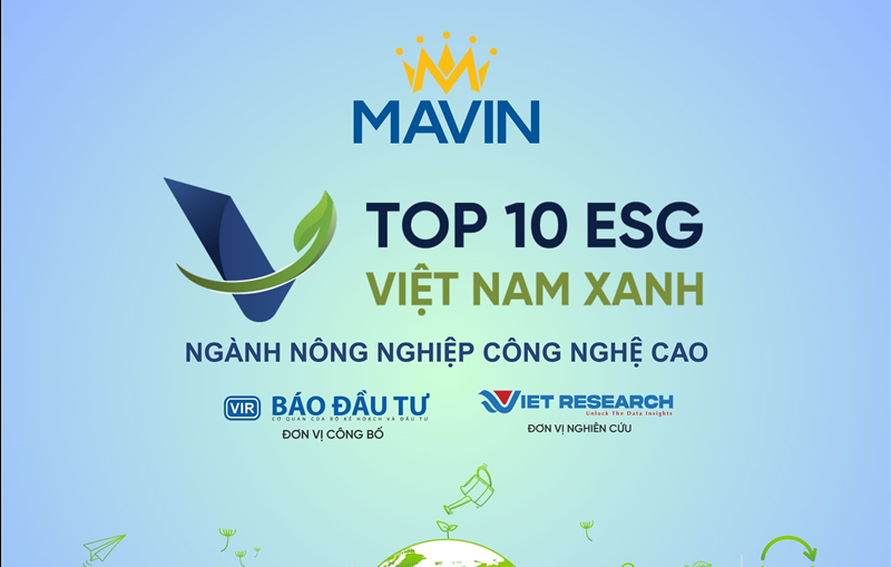Mavin được vinh danh Top 10 Doanh nghiệp ESG Việt Nam Xanh 2025